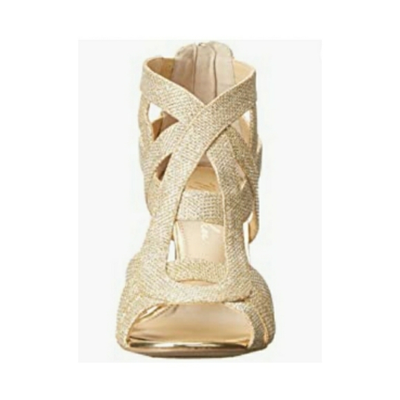 Marc Fisher Nala3 Gold Glitter Dress Sandal - Picture 5 of 16